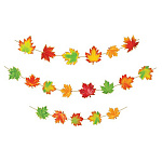 Гирлянда " Мир открыток " 8-15 Осенний листопад. Листья 5м, без отделки, на ленте