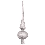 Наконечник на ёлку " KWELT " 24*6см белый с блестками, индивидуальная упаковка, европодвес