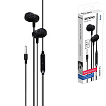 Наушники " Exployd " EX-HP-1470 Easy Jack черные, внутриканальные, проводные, микрофон, jack 3,5мм, длина - 1,2м