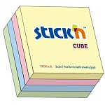 Блок самоклеящийся (стикеры) 76*76мм 400л пастель, 4 цвета, ассорти " Hopax "