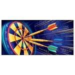 Конверт для денег " Мир открыток " 2-16 Без названия- Дартс 168*83мм, рельеф, блестки