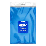 Штора для ванной комнаты однотонная " Интерпак " Голубая, 180*180см, 35мкм