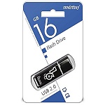 Флеш-диск " SmartBuy " 16GB Glossy черный USB 2.0