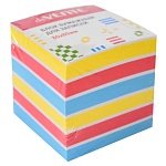 Блок бумаги " deVente " 8*8*8см, 4 цвета, на склейке, офсет