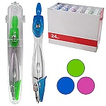 Циркуль металлический 11см, пластиковый футляр, ассорти " KWELT "