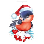 Плакат " Империя поздравлений " 930 А3 Снегирь на ветке, без отделки