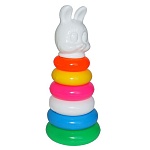 Пирамида " Совтехстром " Заяц пластиковая 24см, 8 деталей, в сетке 1,5*22см