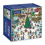 Пазлы Новогодние " Hatber " 120элементов Premium Новогодние забавы 15*15см, картонная упаковка