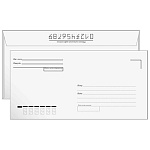Конверт Е65/DL (110*220мм) белый, Куда-Кому, отрывная лента, 80г/м, прямой клапан