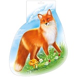 Плакат фигурный " Мир поздравлений " 930 А4 Лисица, европодвес