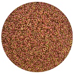 Бисер " Tukzar " 2мм*50гр тонированный салатовый с бордовой серединкой, круглый, пакет