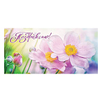 Конверт для денег " Праздник " 425 Поздравляю! Цветы, 168*84мм, блёстки в лаке, текст