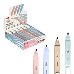 Текстовыделитель 1-5мм, пастель, розовый, голубой, бежевый, мятный, Mist " Hatber " картонная упаковка