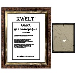 Фоторамка " KWELT " пластиковая 10*15см серия 5 темный орех, стекло, ширина багета - 14мм