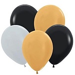 Шар латексный " Браво " металлик 12"/30см Де Люкс ассорти из 3 цветов