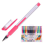 Набор гелевых ручек " Mazari " Lipari 18цв 0,8мм ароматизированные чернила, резиновый держатель, металлический наконечник, прозрачный корпус, ПВХ, европодвес