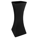 Ваза керамическая " KWELT "  Изгиб, черная, 7,5*23*7,5см