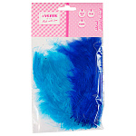 Перья для декорирования " deVente " Diy Голубой микс, от 10см до 15см, 2 цвета (синий-голубой) пакет, европодвес