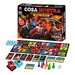 Игра настольная " Русский стиль " Cosa Nostra, от 9 лет, состав игры: игровое поле, кубик, фишки 8шт, карточки 100шт, жетоны 40шт, деньги 40 купюр, правила