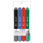 Набор маркеров " Attomex " 4 цвета (зеленый, красный, синий, черный) 3мм пулевидный наконечник перманентные