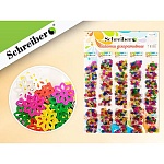 Пайетки декоративные " Schreiber " Цветочки 6цв, 40 пакетиков на картонной подложке