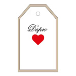 Бирка для букетов и подарков " Империя поздравлений " 015 Дарю 85*50мм, без отделки