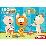 Пазлы " Рыжий кот " 160элементов Котэ 33*23см, картонная упаковка 18,4*13,1*4,1см