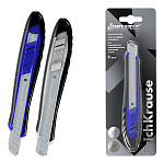 Нож канцелярский " Erich Krause " Megapolis auto-lock 9мм, с механической системой фиксации лезвия auto-lock, в блистере