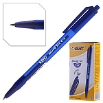 Ручка шариковая автоматическая " BiC " Round Stic Clic синяя 1,0мм, цвет корпуса- синий, толщина письма- 0,32мм, картонная упаковка