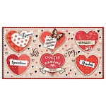 Конверт для денег " Мир открыток " 4-15 Сердечки с пожеланиями, 165*85мм, без отделки