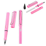 Карандаш вечный " Basir " HB, розовый, корпус- пластиковый, 13,7см, с ластиком, индивидуальная упаковка