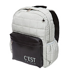 Рюкзак " deVente " 36*28*12см C'est La Vie, мятный, 1 отделение, 1 передний карман на молнии, боковые карманы на резинке, внутренний уплотненный карман с липучкой для ноутбука до 14", ручка-петля, уплотненные спинка и лямки, крепление для ключей