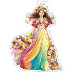 Плакат фигурный " Мир открыток " 0-35 А3 Девушка-весна