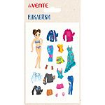 Наклейки " deVente " А6 Одевайка модель, объемные мягкие, многоразовые, пакет, европодвес