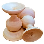 Набор деревянных заготовок из липы " Мастерская РуТвор " Подставка под яйцо, 2шт, h= 60мм d=50мм, ложе d=35мм