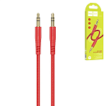 Кабель Aux Jack 3,5mm - Jack 3,5mm " Hoco " Upa24 Smooth красный, круглый, 1м, нейлон