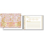 Книга свадебных пожеланий А5 Цветы, ламинация, золотая фольга, пружина, блок из 32 листов