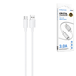 Кабель сетевой USB - Type-C " Borofone " BX112 Lemon белый, круглый, 1м, 3,0А, ПВХ