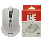 Мышь " SmartBuy " 352 One проводная оптическая, 4 кнопки, белая, 1600 DPI, кабель USB, 1,2м