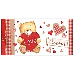 Конверт для денег " Мир открыток " 2-17 Love. Счастья! Медвежонок с сердцем, 165*85мм, фольга