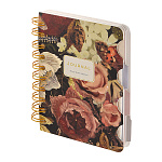Блокнот МАЛЫЙ ФОРМАТ А6 120л " Bruno Visconti " Art Journal. Flora. Lush Bouquet, смешанная линовка, обложка- ламинированный картон, 4 разделителя, спираль, тонированный блок, скругленные углы, 165*210мм