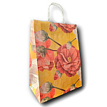 Пакет бумажный " ПЗБМ " 26*35*15см Цветы, крученые ручки