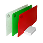 Набор досок разделочных " Милих " 3шт, 280*180мм, пластиковые, ассорти + подставка