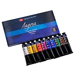 Краски акриловые художественные " Ладога " 10цв по 46мл, в тубах, картонная упаковка