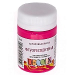 Краска акриловая " Decola " 50мл флуоресцентная карминовая