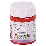 Акрил шелк/батик " Decola " 50мл красная