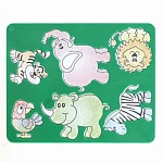 Трафарет-раскраска " Луч " 165*205мм, Веселые зверята