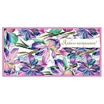 Конверт для денег " Мир открыток " 2-16 Яркого настроения! Цветы, 168*83мм, блестки, рельеф