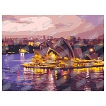 Картина по номерам " Lori " 30*40см Уникальный Сидней, состав набора: холст с контуром на подрамнике, краски, кисть, палитра, инструкция, картонная упаковка, европодвес