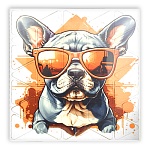 Пазлы деревянные " Задира " 35элементов Французский бульдог, деревянная рамка 30,9*28*0,6см, термоусадочная пленка